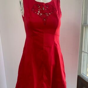 VENUS Red Cutout Mini Dress
